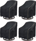 Patio Swivel Chair Cover 4 Pack - Waterproof Heavy Duty Protection