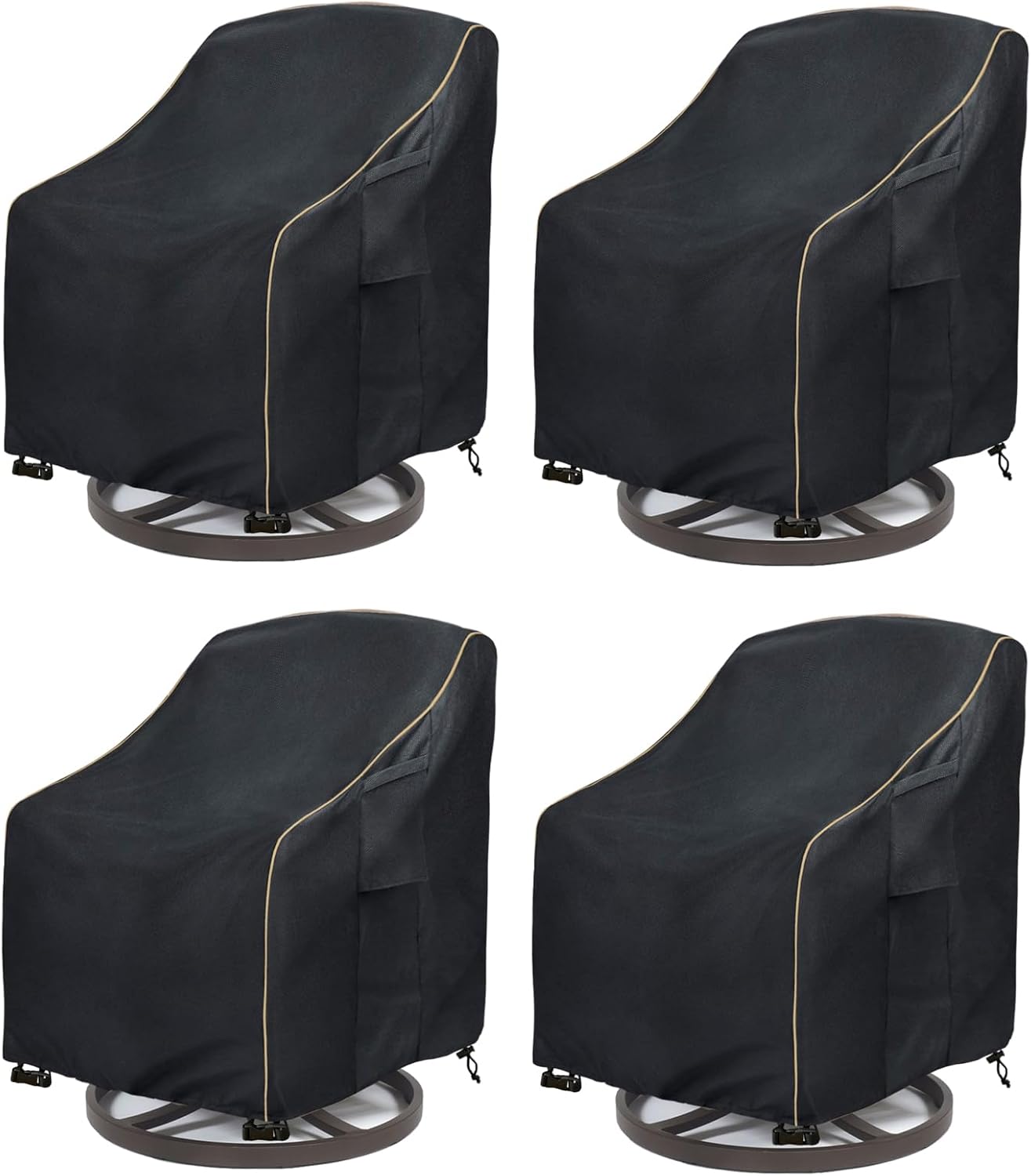 Patio Swivel Chair Cover 4 Pack for Heavy Duty Protection