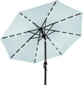 Solar 10ft Patio Umbrella in Baby Blue - Lighted, Tilt & Crank