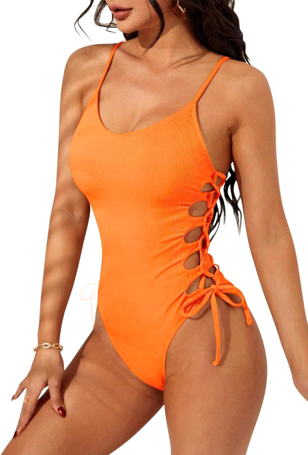 Narecte One Piece Swimsuit for Women - Sexy High Cut Design