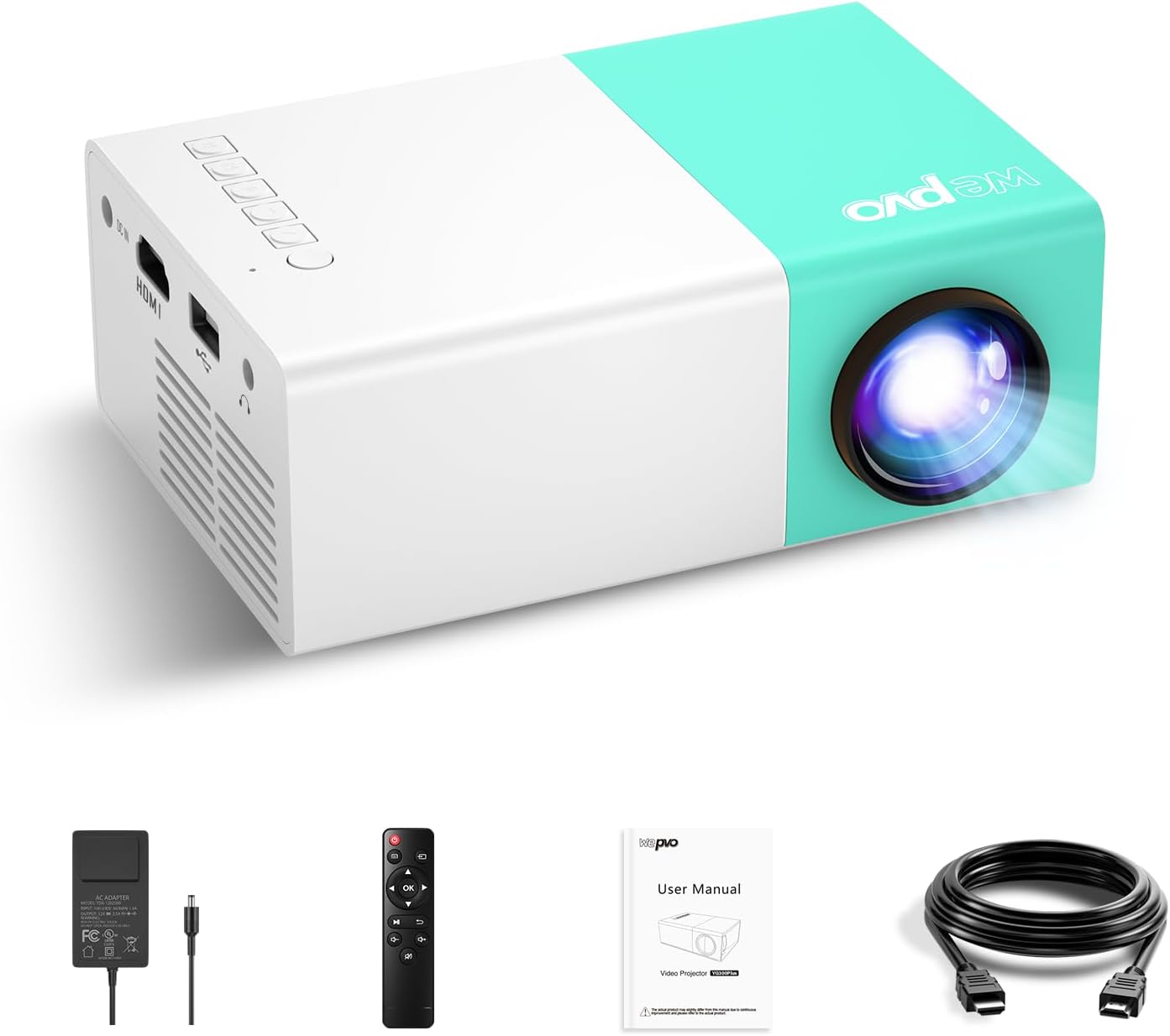 Compact LED Projector with Remote - Kids' Favorite!