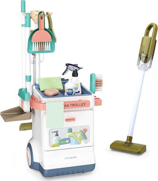 Kids Cleaning Set for Toddlers with Real Working Vacuum Cleaner