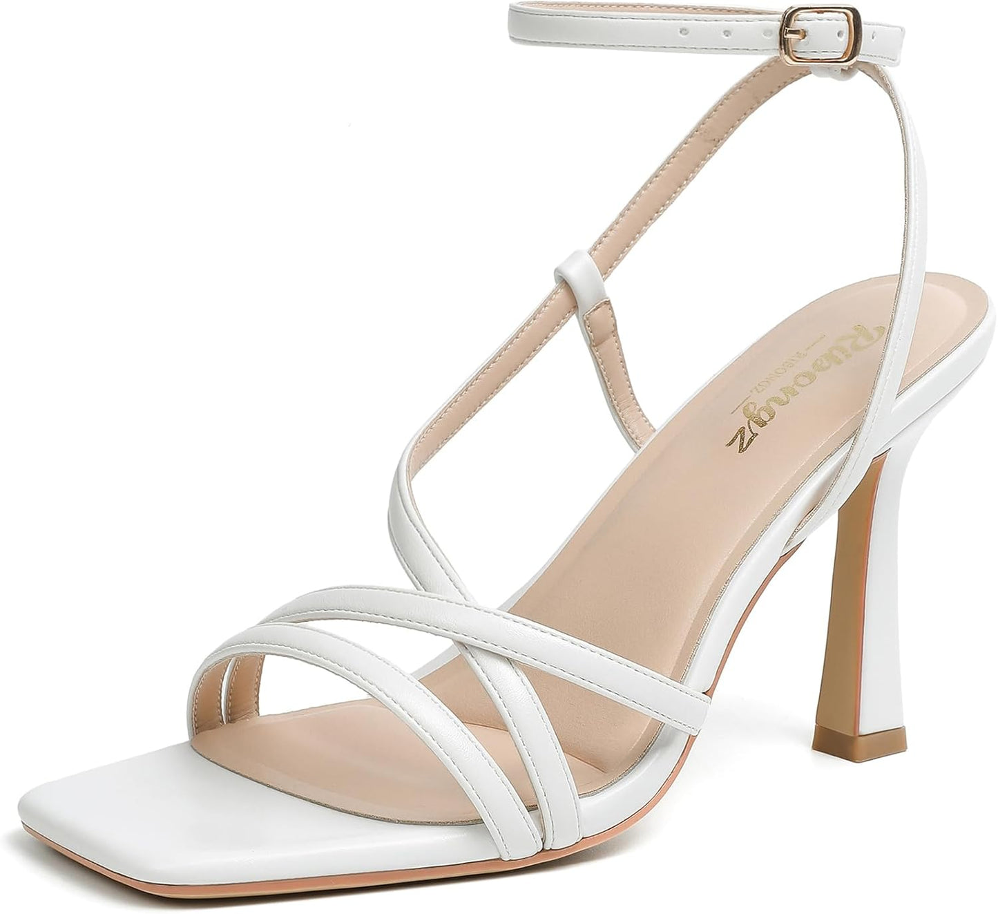 Elegant Strappy Stiletto Kitten Heels for Women - Perfect for Events