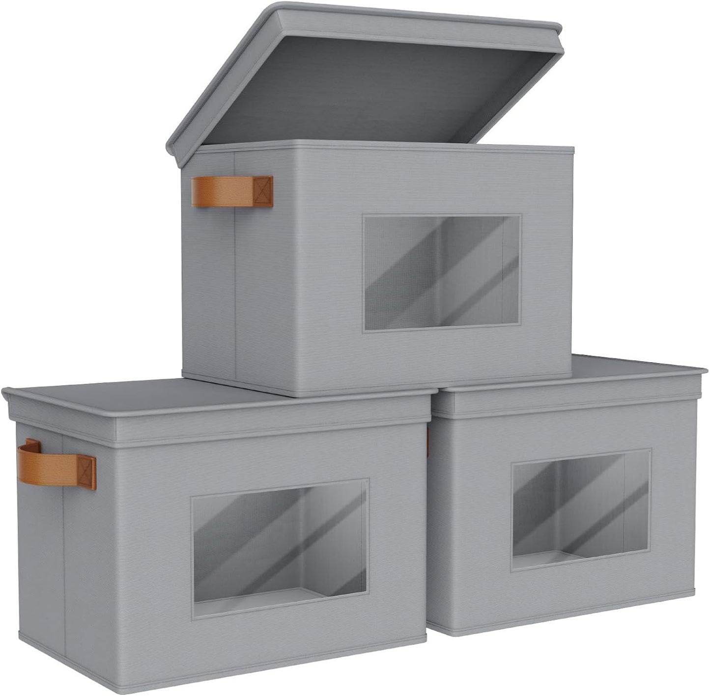 Univivi Storage Bins with Lids for Organized Home and Office