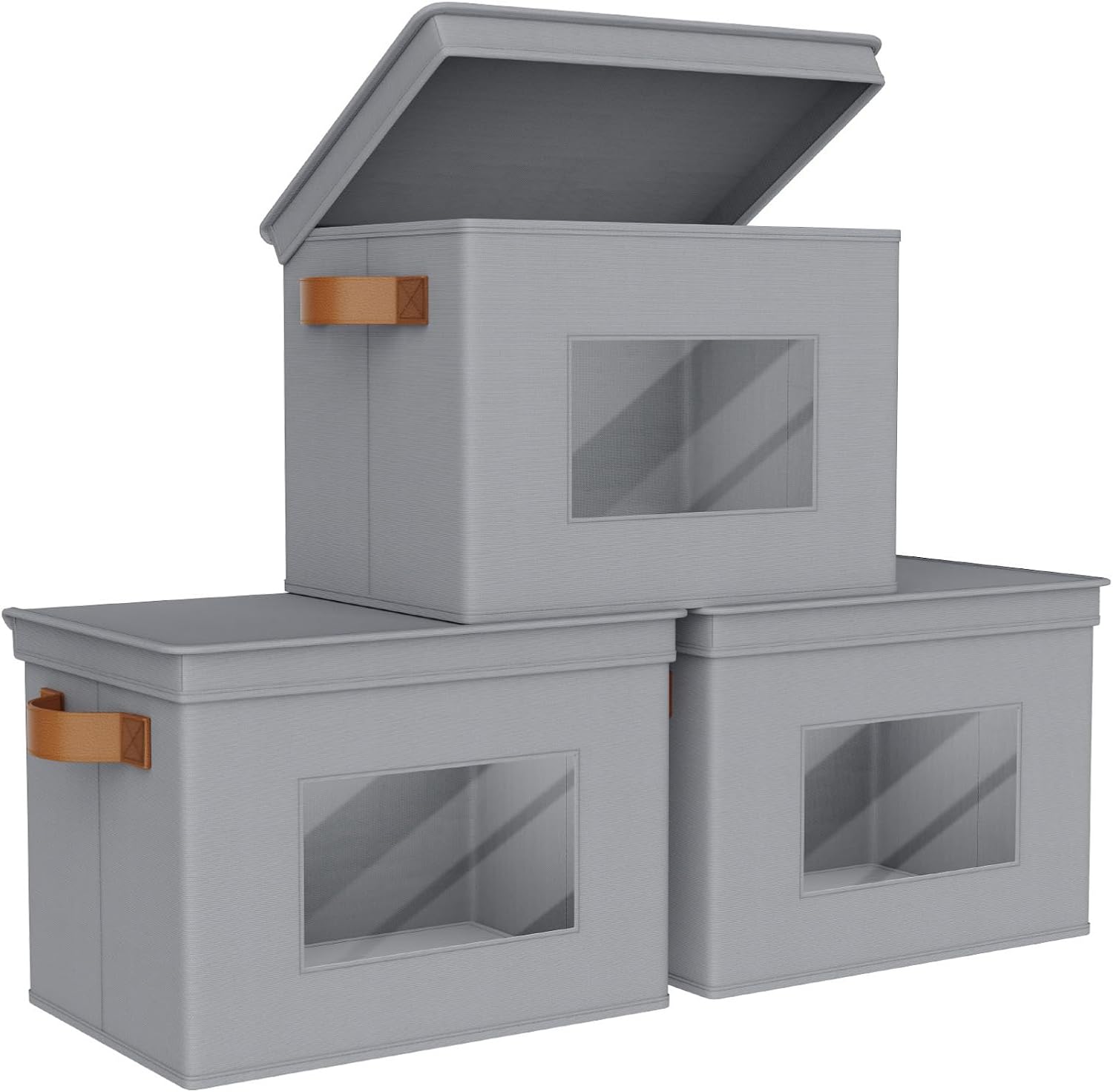 Univivi Storage Bins with Lids for Organized Home and Office