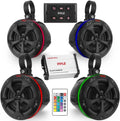 Pyle Bluetooth Off-Road Speakers with Amplifier - 800W Marine System