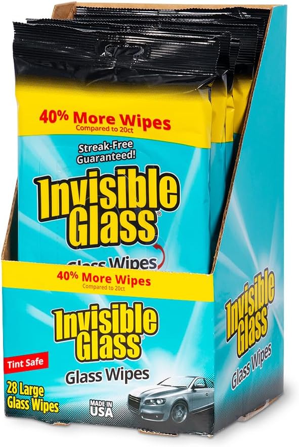 Invisible Glass Cleaning Wipes for Streak-Free Windows and Mirrors