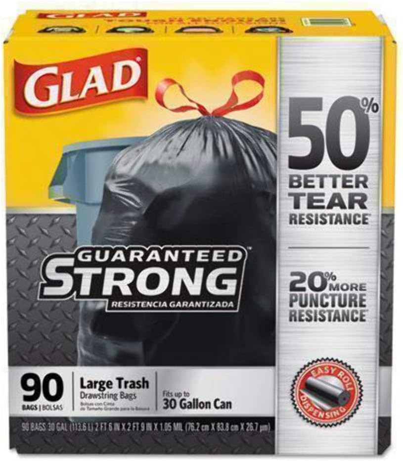 GLAD Drawstring Large Trash Bags for Heavy Duty Cleanup Tasks