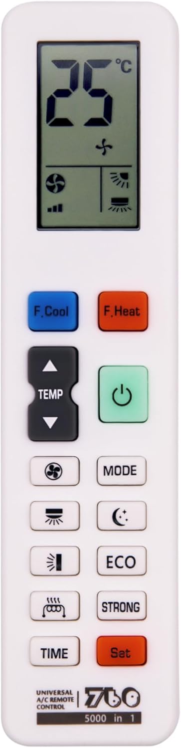Universal LCD A/C Remote - Fahrenheit Displaying!