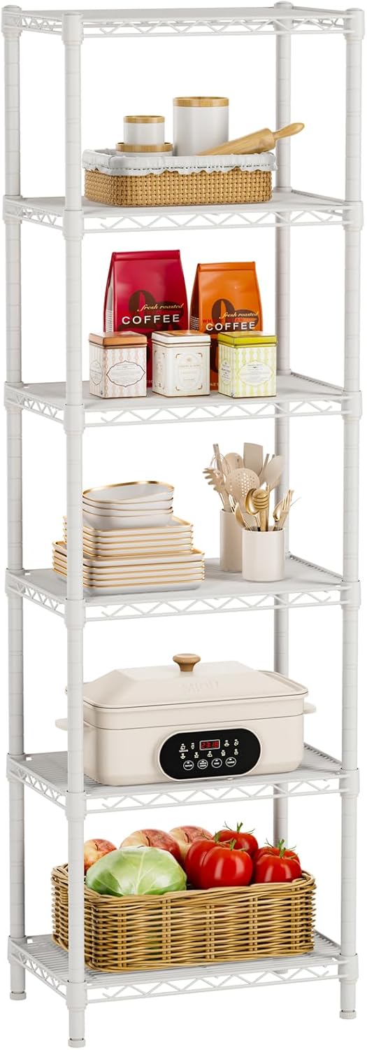 Small 6 Tire Shelves Storage Wire Shelving Unit for Home Use