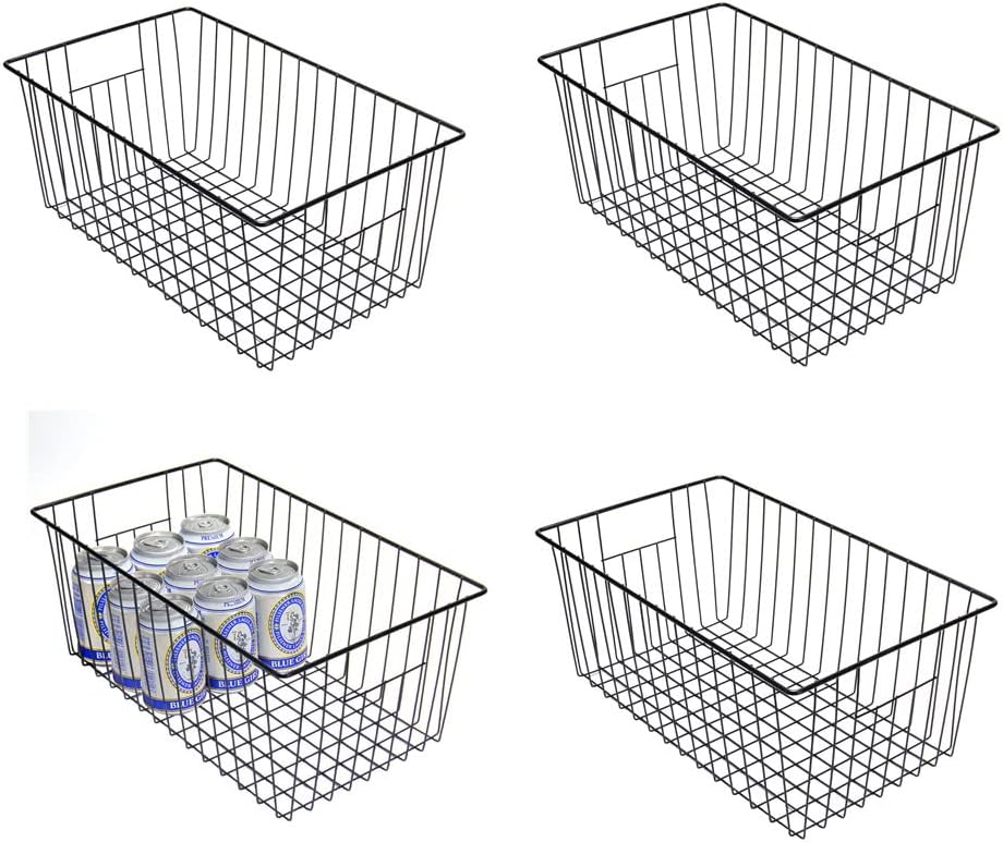 16in Freezer Wire Storage Organizer Baskets for Home Use