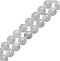 2 Strands Natural Blue Flash Moonstone 10mm Loose Beads - Craft