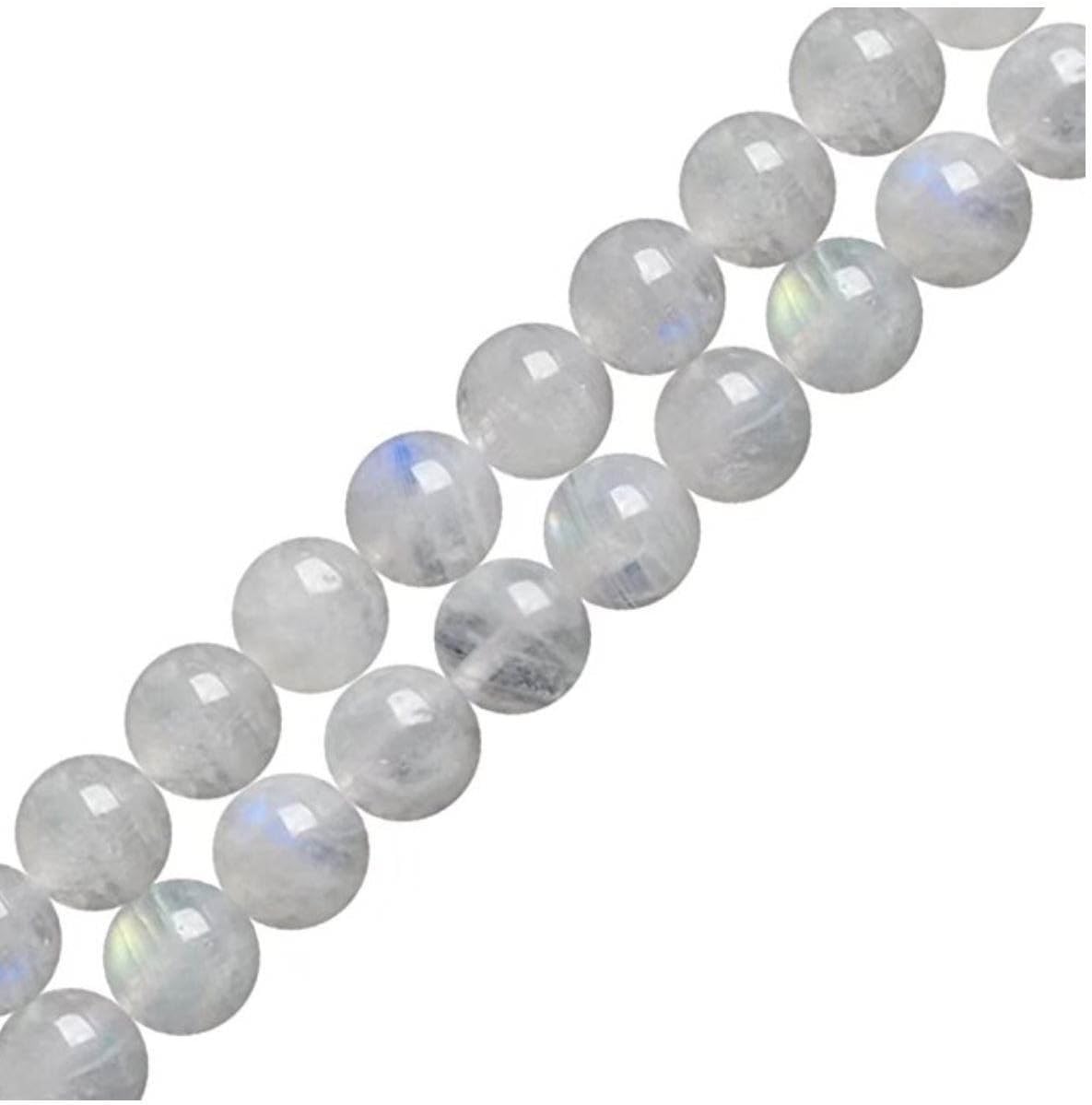 Natural Blue Flash Moonstone 10mm Round Loose Beads for Crafts