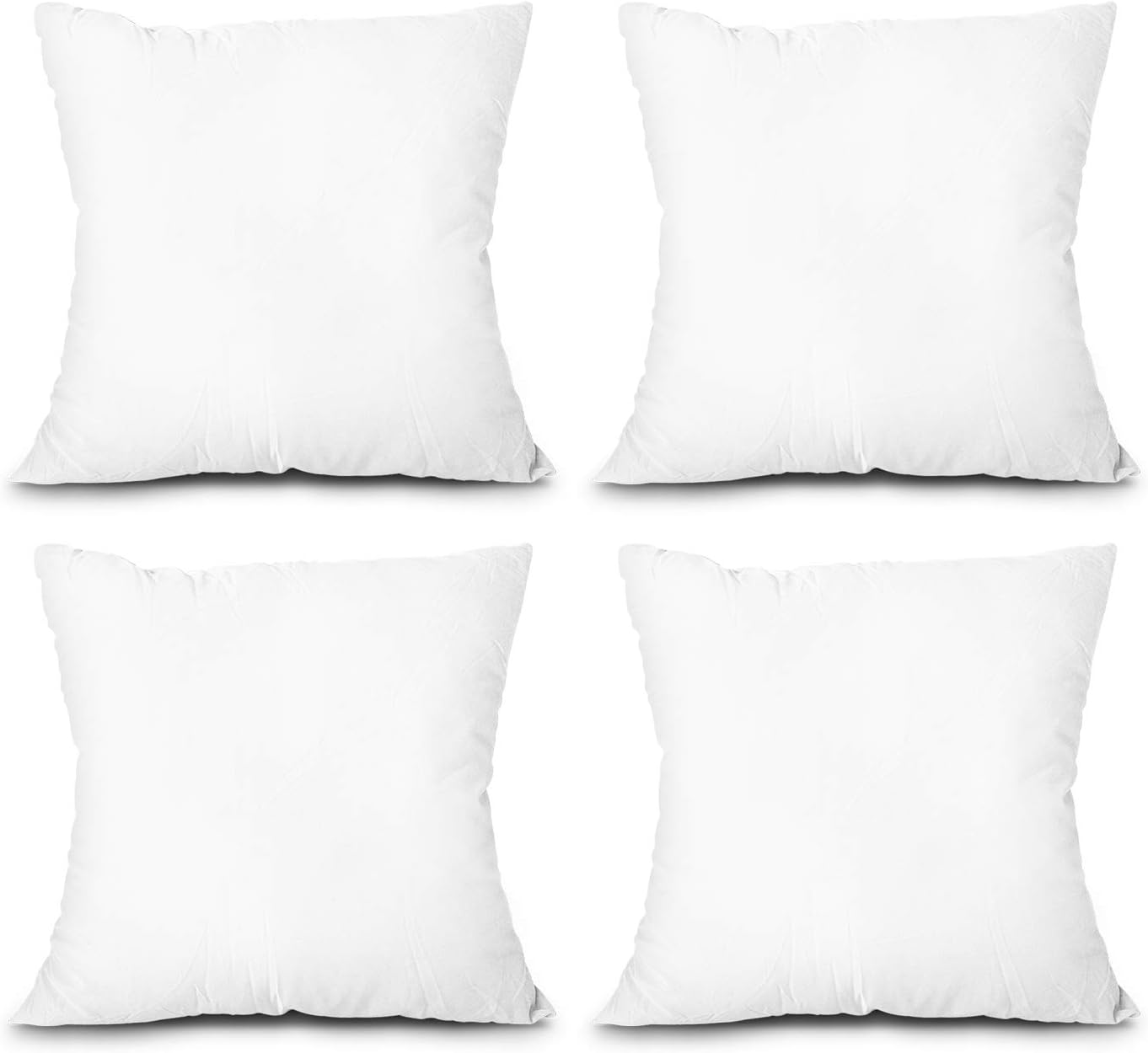 EDOW Throw Pillow Inserts Set of 4 Lightweight Down Alternative