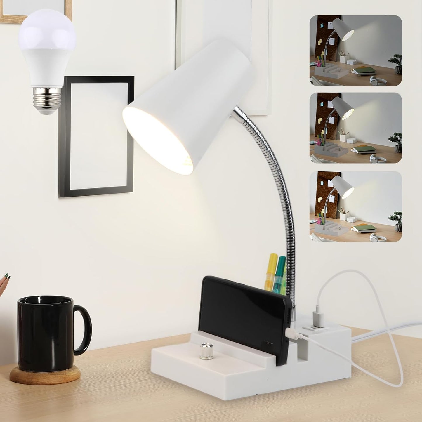 Versatile Study Lamp with USB Charging - LALISU