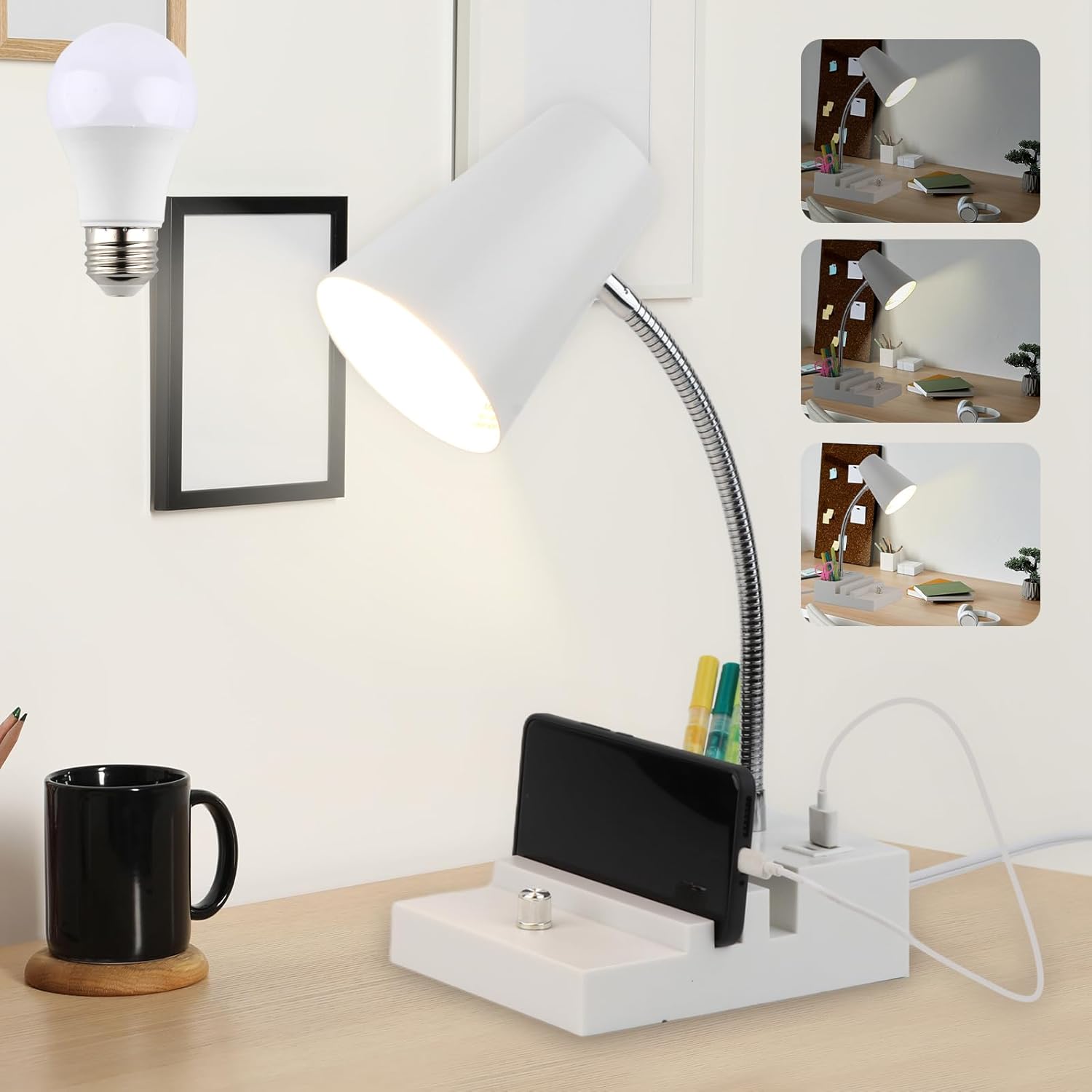 Versatile Study Lamp with USB Charging - LALISU