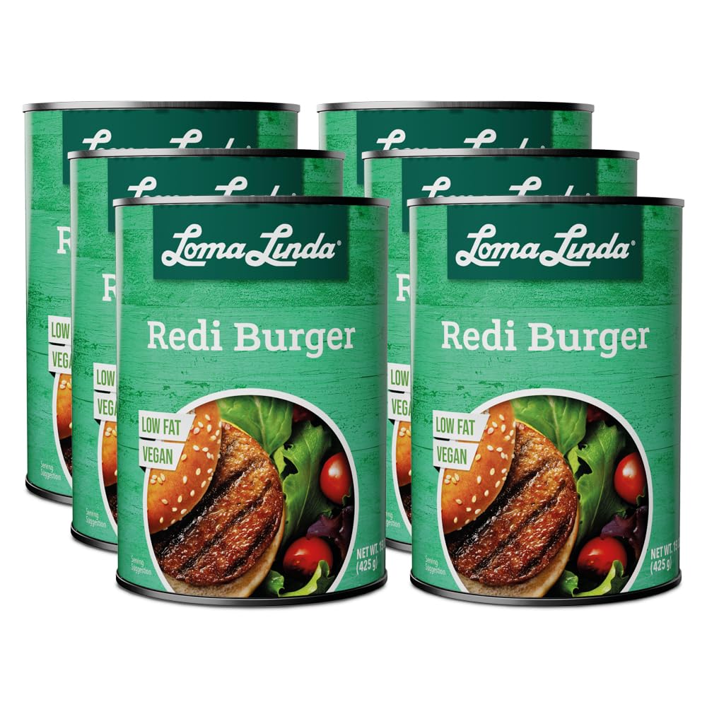 Loma Linda Plant-Based Meats Redi-Burger 6 Pack for Easy Meals