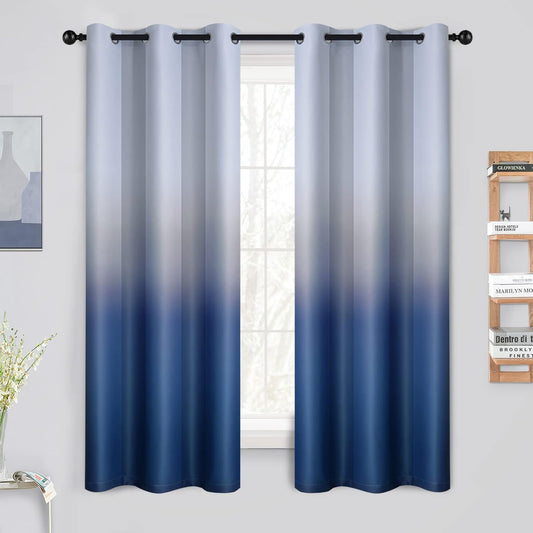 Yakamok Room Darkening Ombre Curtains for Bedroom and Living Room