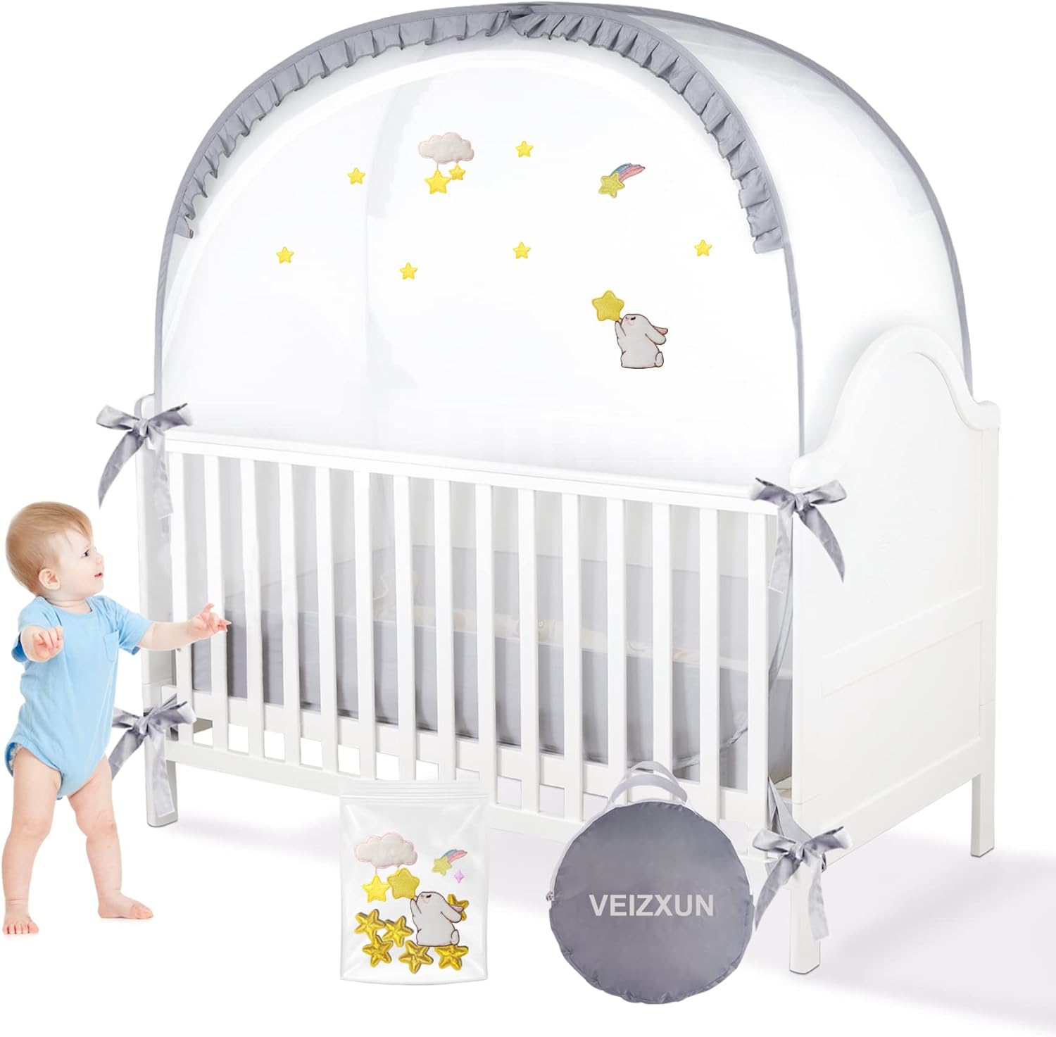 Safety Crib Tent for Baby Travel - Breathable Mosquito Net