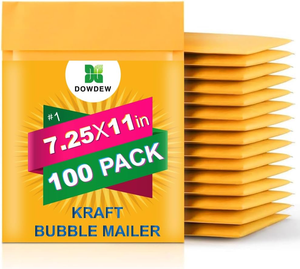 Kraft Bubble Mailers 100 Pack for Secure Shipping Needs