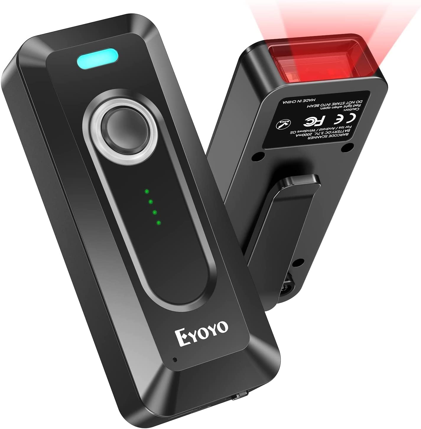 Eyoyo Wireless Barcode Scanner with Clip for Easy Scanning