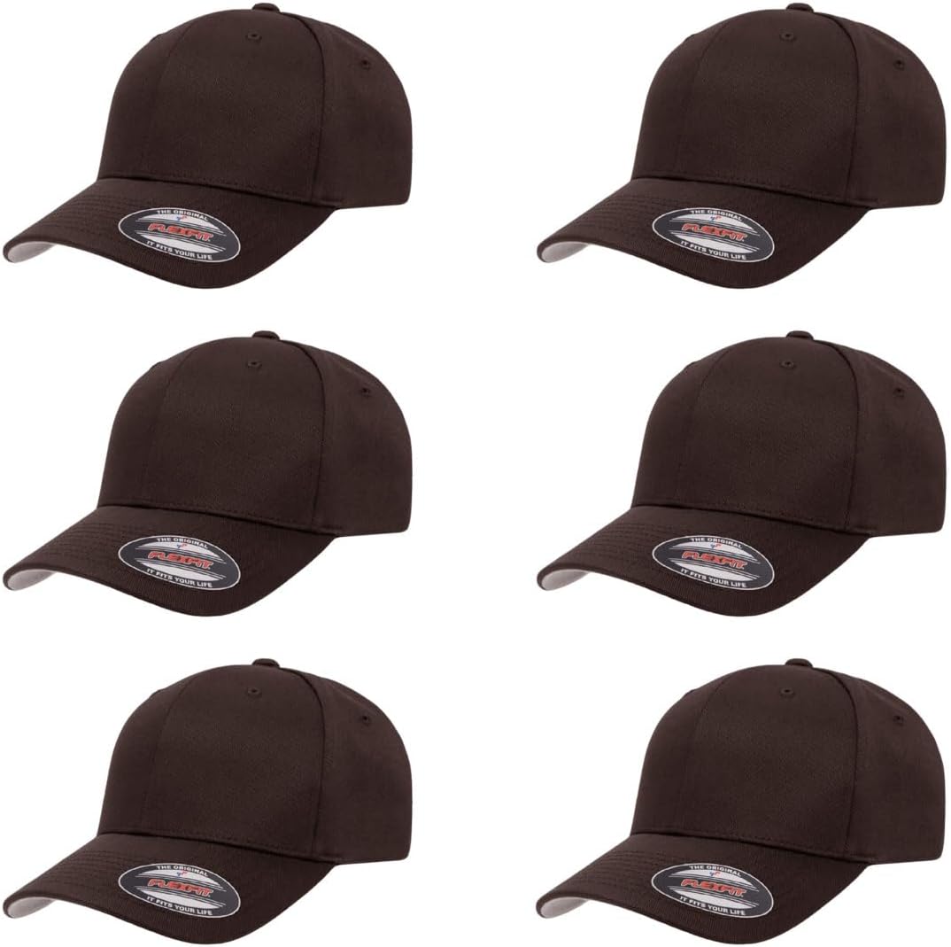 Flexfit Wooly Combed Premium 6-Panel Baseball Cap for Comfort