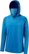 UPF 50+ Mens Long Sleeve Fishing Shirt with Mask - Sun Protection
