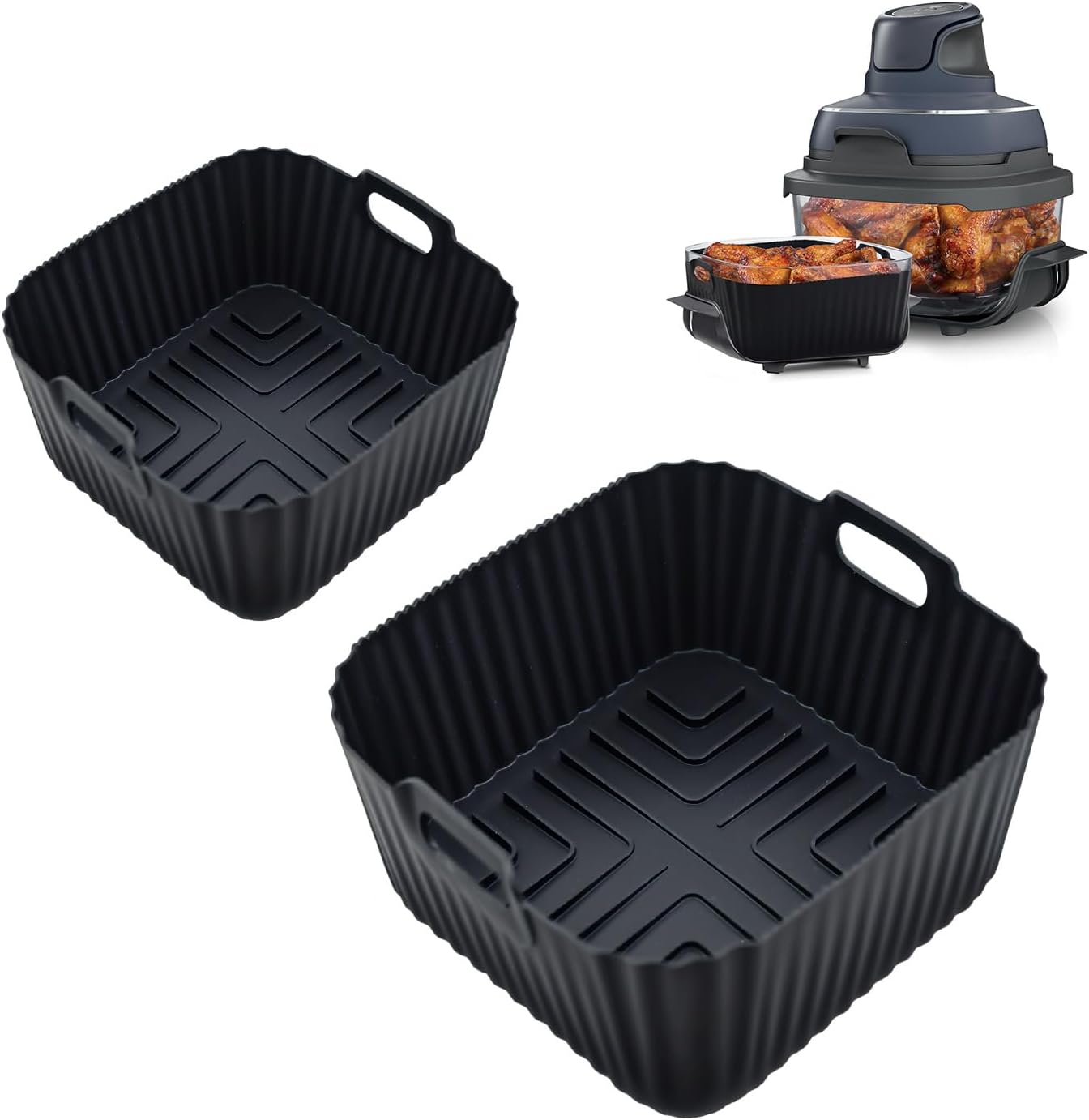 Non-Stick Silicone Liners for Ninja Air Fryer - Reusable & Easy Clean