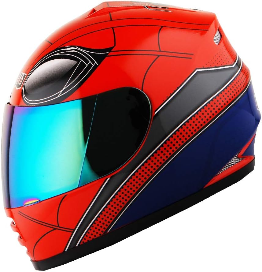 WOW Motorcycle Full Face Helmet for Youth Kids - DOT Approved