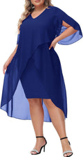 Hanna Nikole Womens Plus Size Chiffon Cocktail Dress - Flattering
