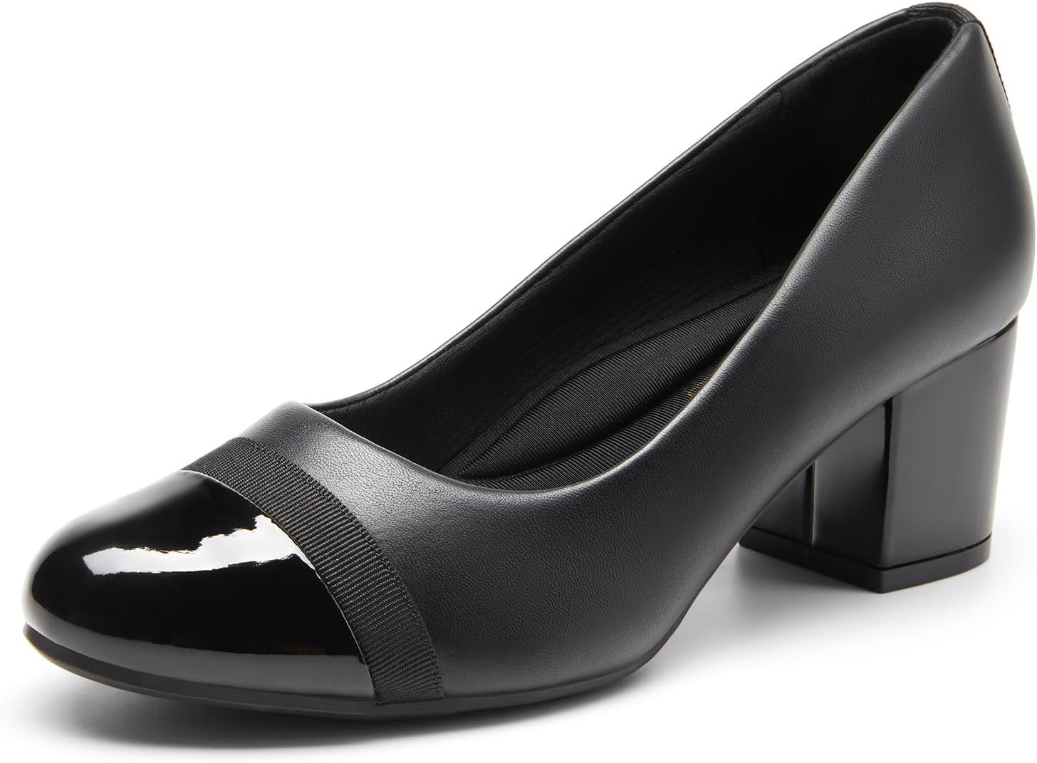 DREAM PAIRS Women's Comfortable Low Chunky Block Heel Pumps