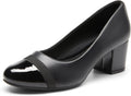 DREAM PAIRS Women's Pumps Low Chunky Block Heel - Comfortable Heels