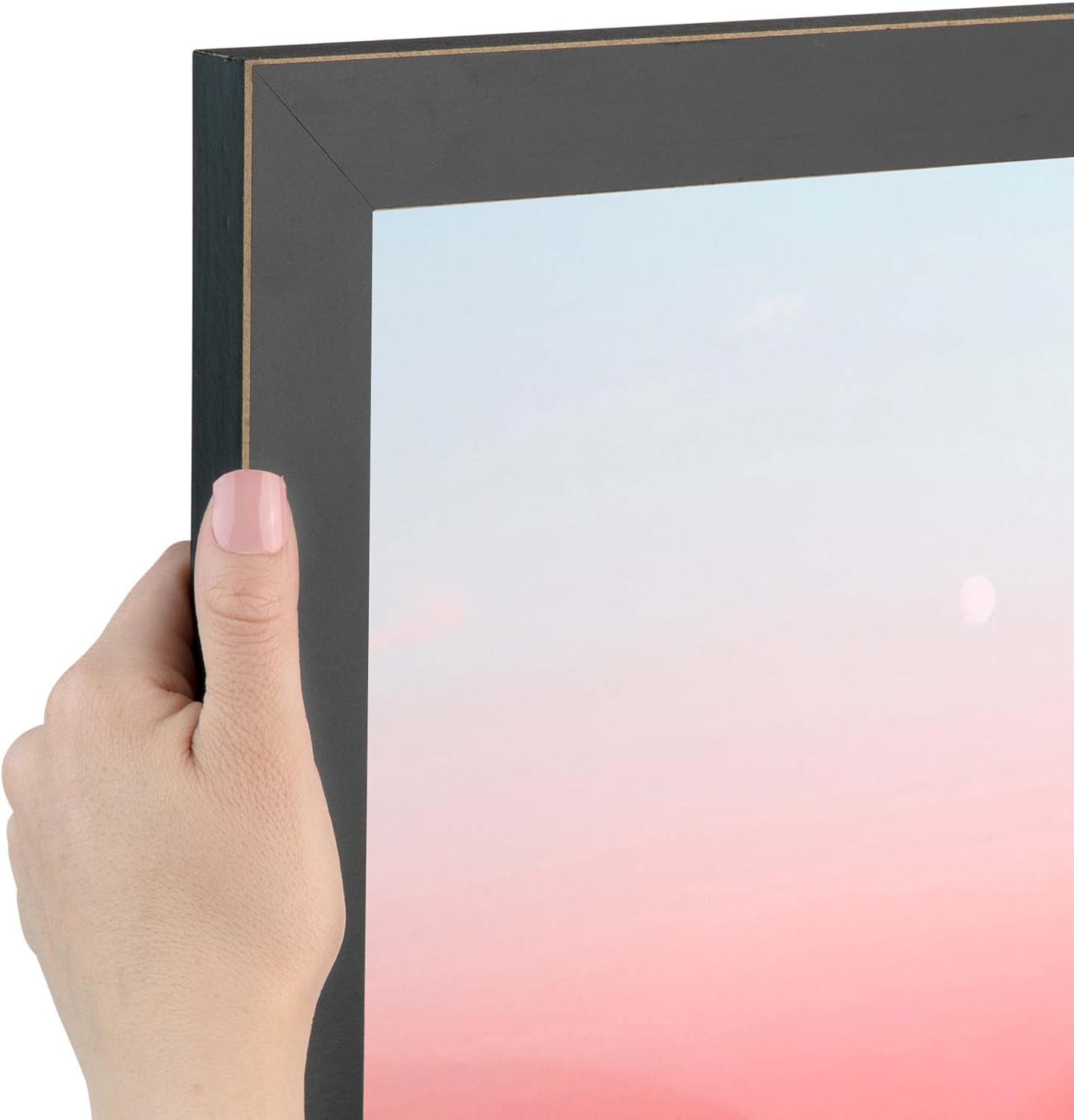 ArtToFrames 11x17 inch Black Satin Picture Frame for Art Display