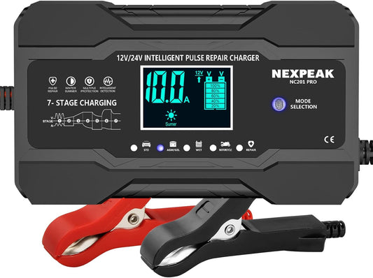 10-Amp Smart Battery Charger - Fully Automatic