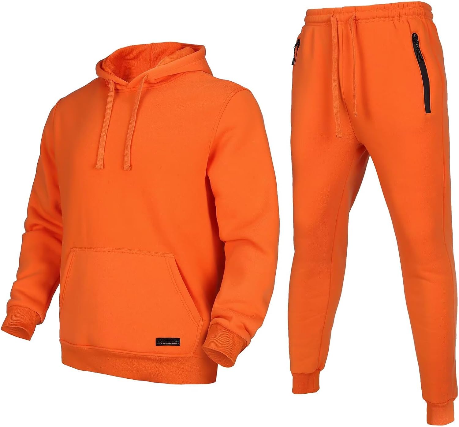 Tracksuit for Men 2 Pieces Fleece Hooded Outfit for Sports