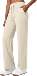 Willit Women's Fleece Lined Wide Leg Thermal Yoga Pants - Cozy Fit