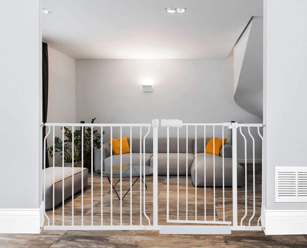 Extra Wide Baby Gate Pressure Mounted for Kids and Pets Safety