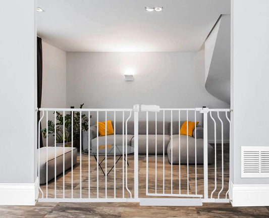 Extra Wide Baby Gate Pressure Mounted for Kids and Pets Safety