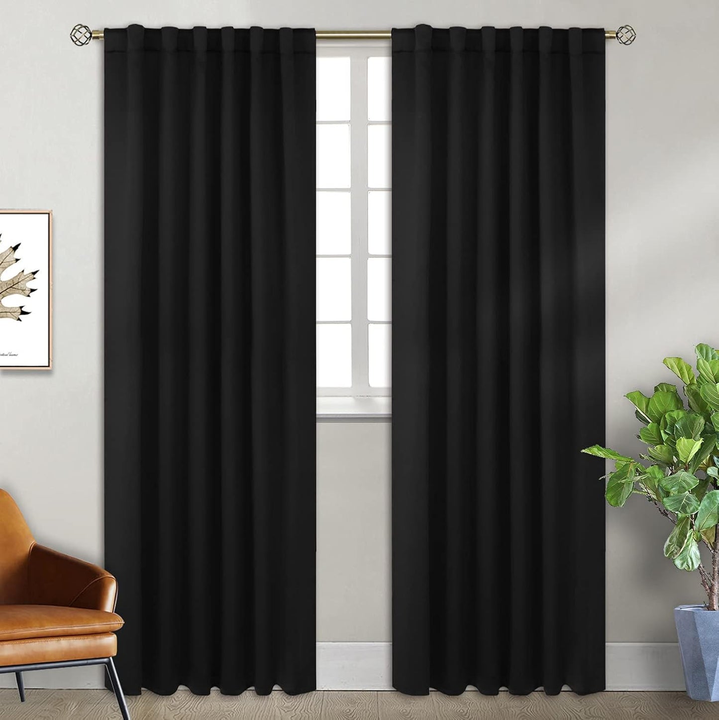 BGment Blackout Curtains 84 inches Long for Bedroom and Living Room