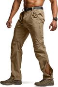 CQR Men's Convertible Cargo Tactical Pants - Zip Off Hiking Pants