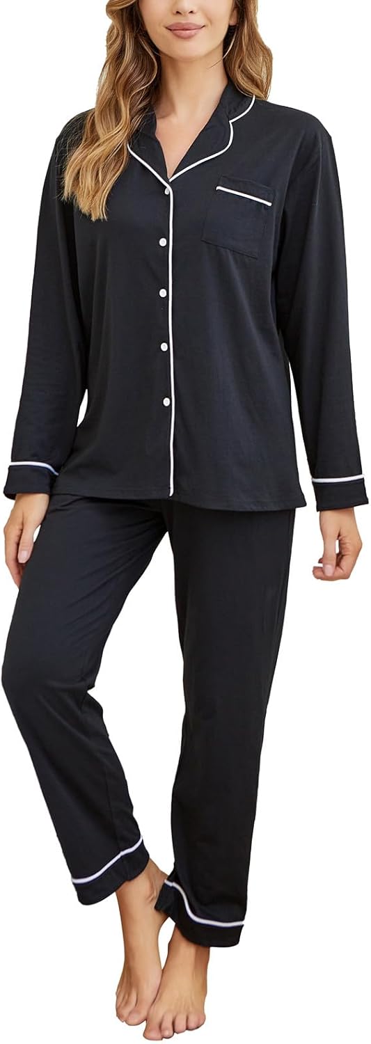 Tugege Pajamas Set Long Sleeve Sleepwear for Ultimate Comfort