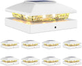 VOLISUN 4x4 Solar Post Cap Light 8 pack - Warm White Deck and Fence