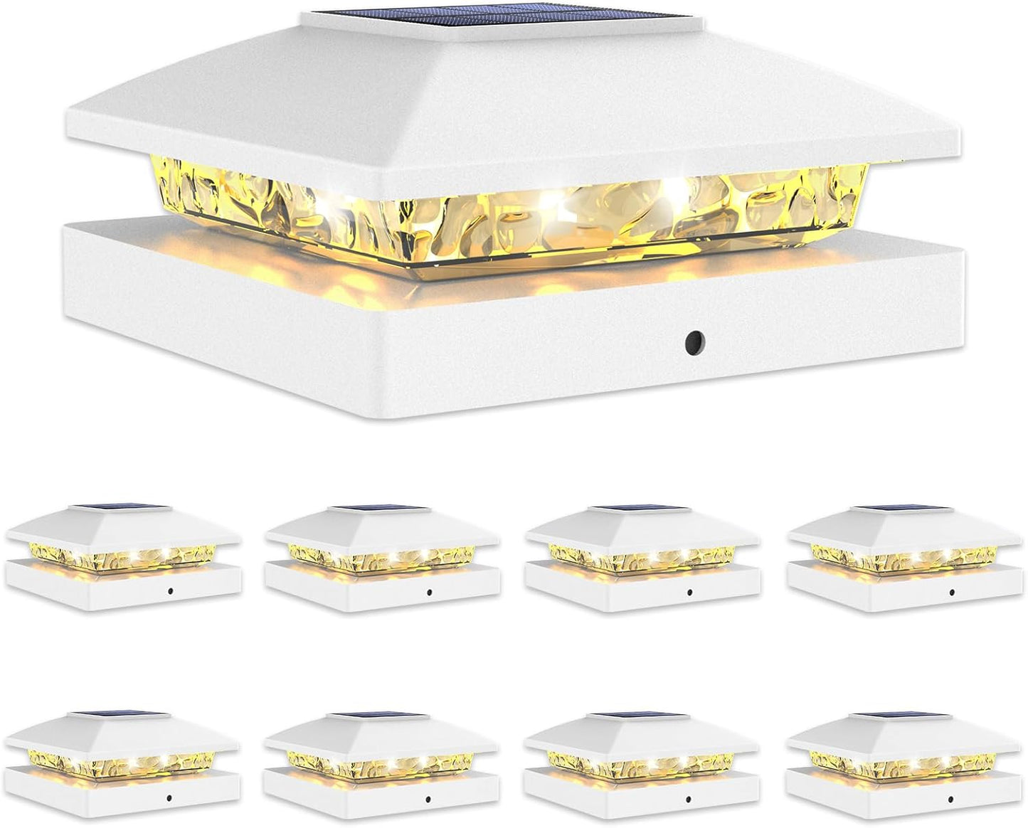 4x4 Solar Post Cap Light - Waterproof Outdoor Lighting Set