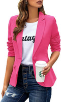 Womens Casual Blazer Jacket Long Sleeve Lapel - Slim Office Look