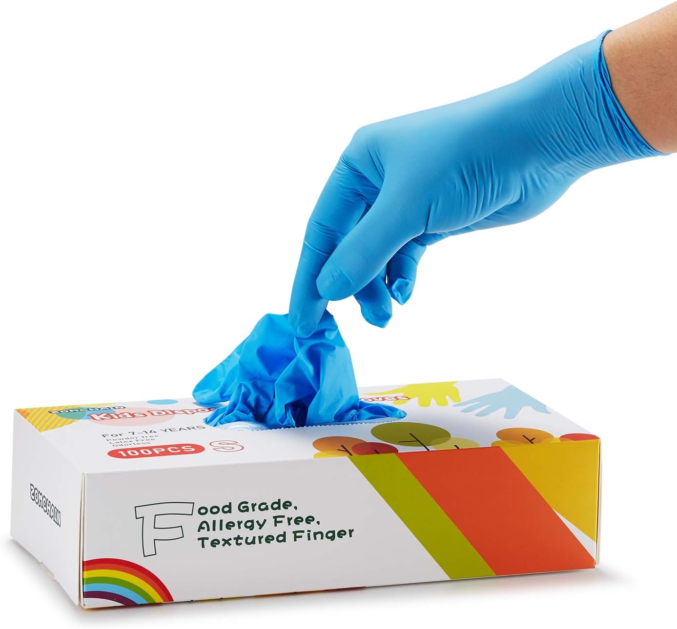 Kid-Friendly Nitrile Gloves - Latex & Powder Free - 100 PCS
