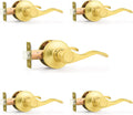 Probrico Passage Door Levers Gold 5 Pack - Sleek Interior Handles
