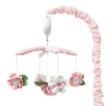 Peanutshell Crib Mobile for Girls - Pink Floral Musical Mobile