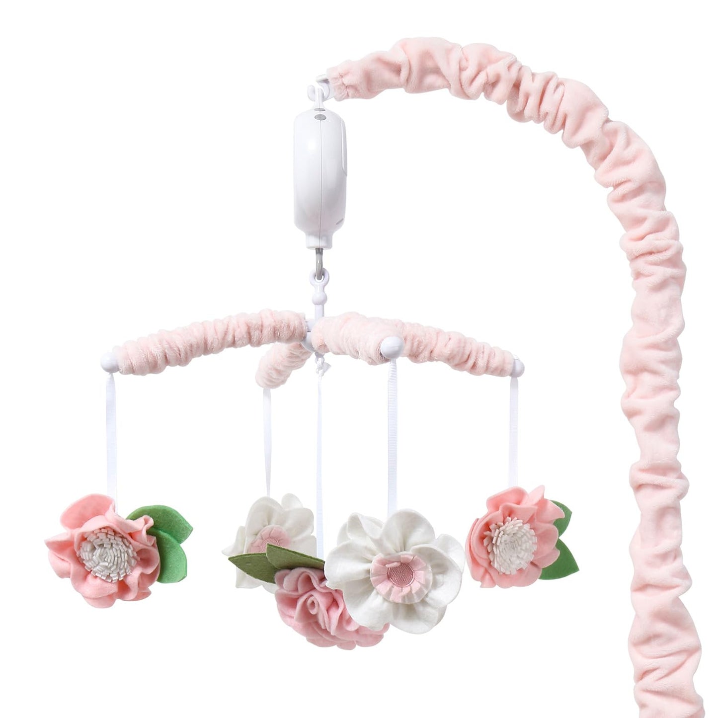 Floral Baby Crib Mobile with 12 Lullabies for Girls' Nurseries