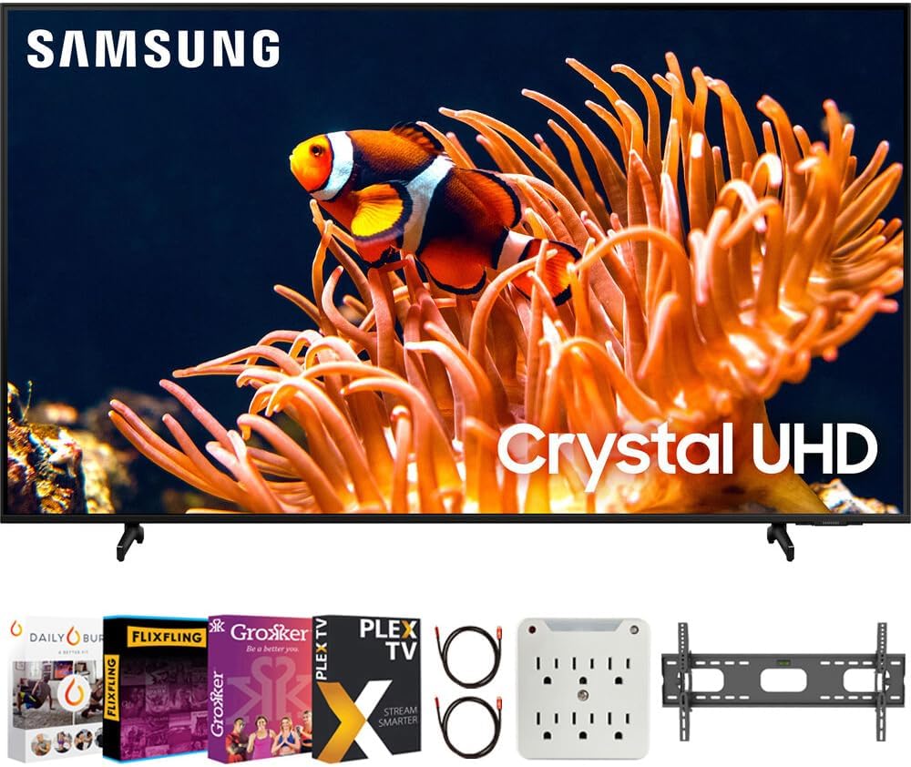 Immerse in 4K Clarity & Entertainment with SAMSUNG 65 DU8000 TV Bundle
