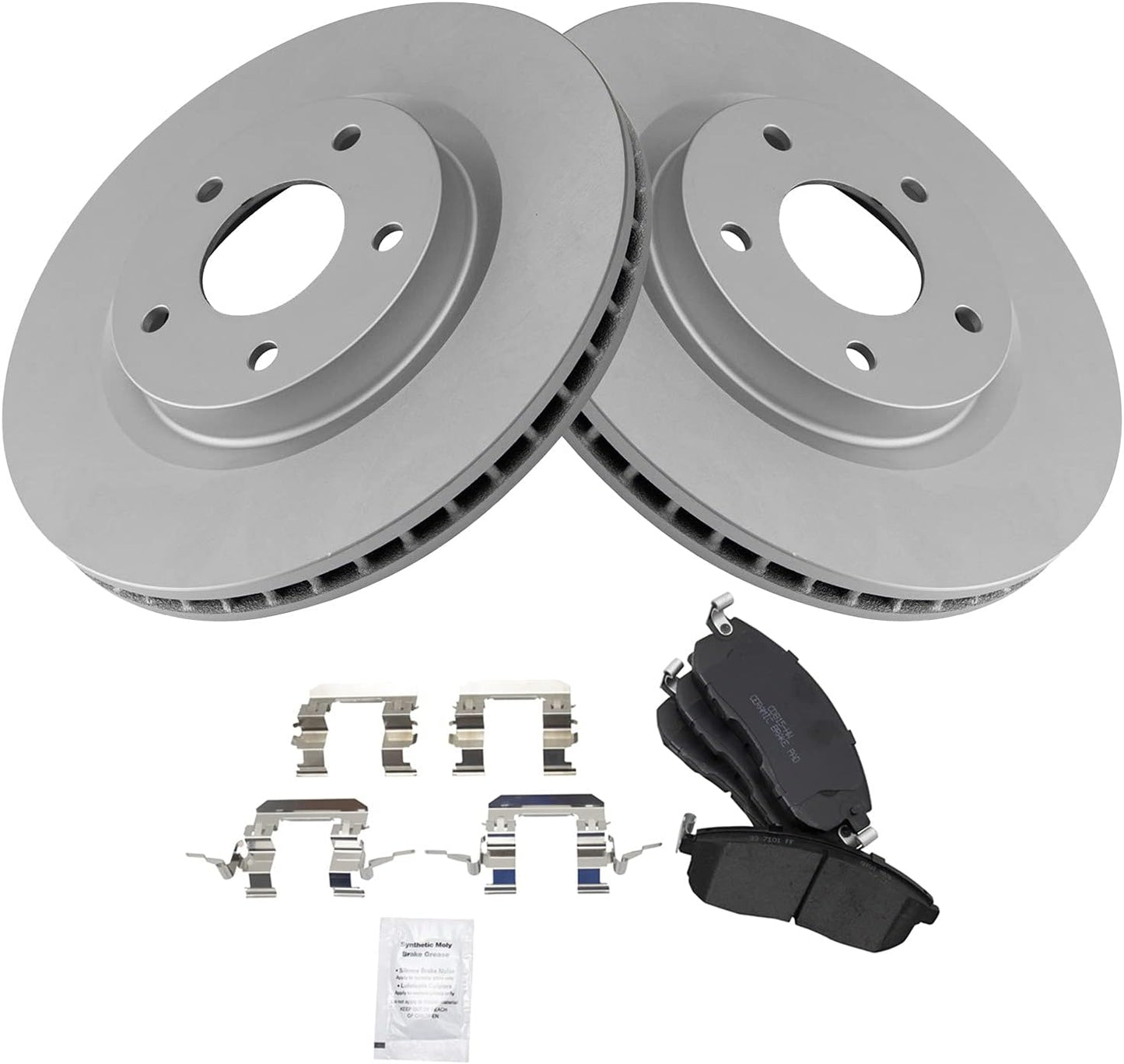 TRQ Front Brake Pad & Rotor Kit for 2007-2012 Nissan Sentra